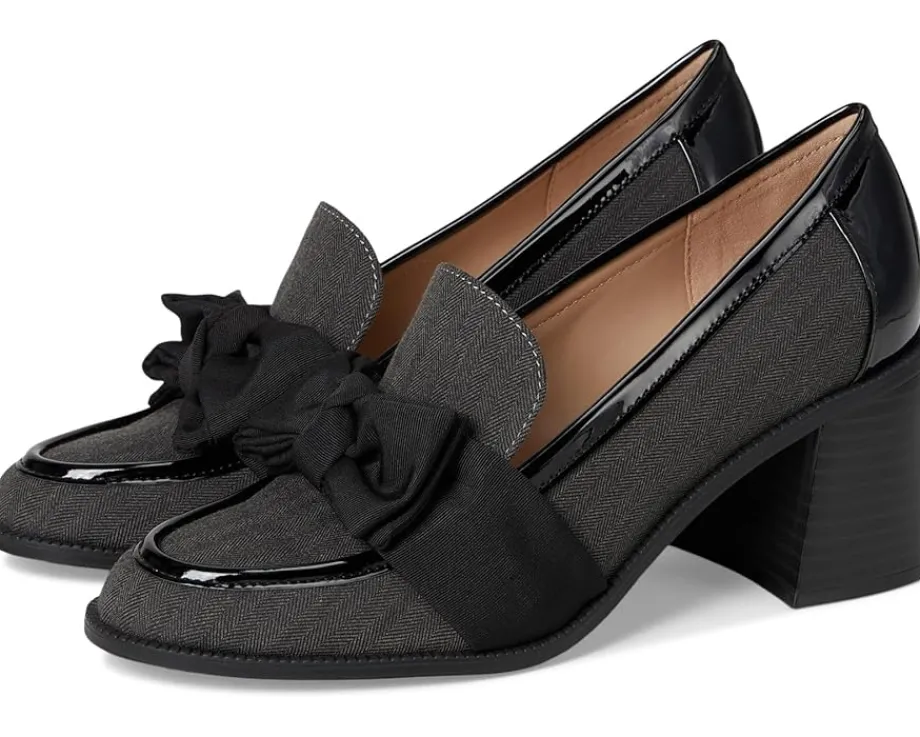 Bandolino Korrar Dark Grey Herringbone/Black Patent Multi Hot