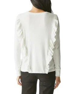 Michael Stars Kristi Ruffle Top Chalk Hot