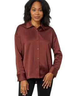 Women Lysse Kristin Stitched Satin Shirt