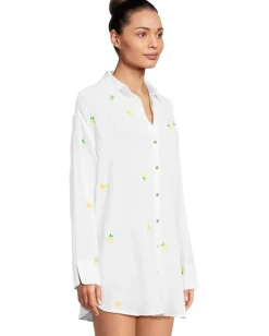 Lilly Pulitzer Kwitney Long-Sleeve Cover Honeycomb Lemon Bee Half Drop Discount