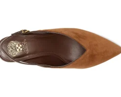 Vince Camuto Kylien Slingback Kitten Heel Pumps Burnt Sugar/Cafe Mocha Discount