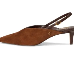 Vince Camuto Kylien Slingback Kitten Heel Pumps Burnt Sugar/Cafe Mocha Discount