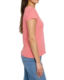 Women NIC+ZOE Lace Knit T-shirt