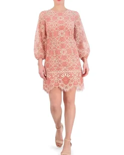 Vince Camuto Lace Shift Dress Coral Discount