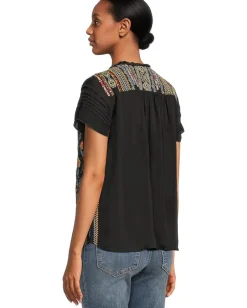 Johnny Was Lafaret Blouse Black Outlet