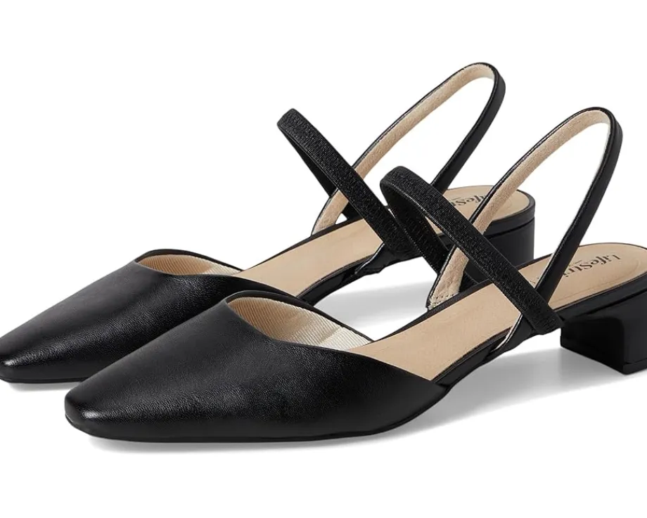 LifeStride Lainey Black Faux Leather New