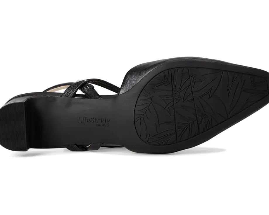 LifeStride Lainey Black Faux Leather New