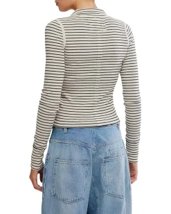 Free People Lake Henley Stripe Tea Combo New