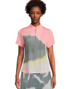 Women Jamie Sadock Landscape Print Short Sleeve Polo