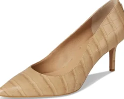 Women Lauren Ralph Lauren Lanette Crocodile Embossed Leather Pumps