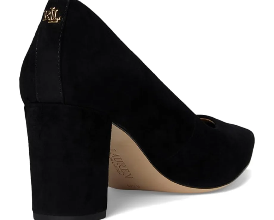 Lauren Ralph Lauren Lanette Suede Block-Heel Pumps Black Online