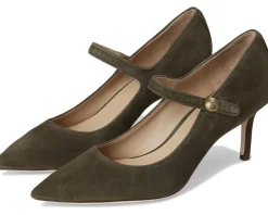 Lauren Ralph Lauren Lanette Suede Mary Jane Pumps Dark Olive