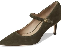 Lauren Ralph Lauren Lanette Suede Mary Jane Pumps Dark Olive