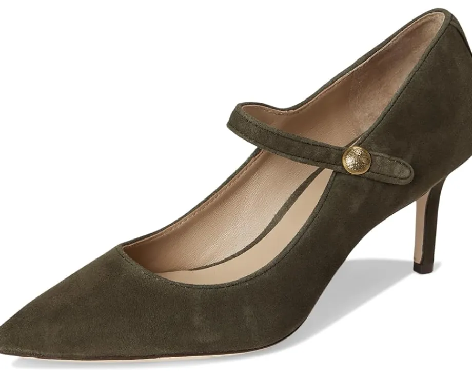 Lauren Ralph Lauren Lanette Suede Mary Jane Pumps Dark Olive