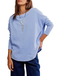 Women Free People Latte Blues Thermal Solid