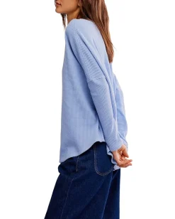 Women Free People Latte Blues Thermal Solid