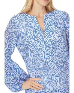 Lilly Pulitzer Laurelie Top Martinique Blue Zee Bebe Outlet