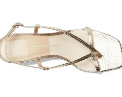 Dolce Vita Laury Champagne Embossed Leather New