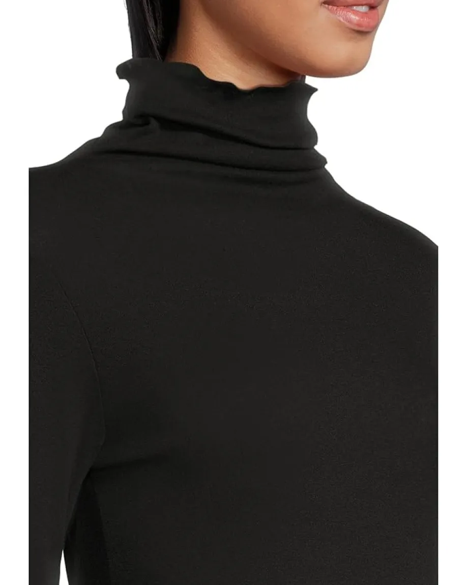 Elliott Lauren Layering Long Sleeve Turtle Neck Knit Top Black Outlet