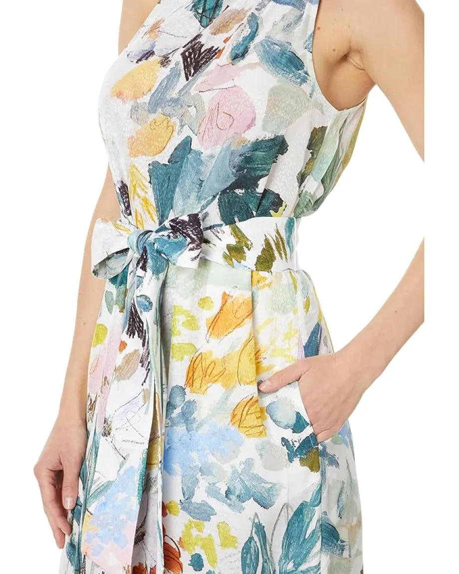 Ted Baker Laylas Printed Halterneck Jumpsuit Ivory Outlet