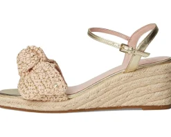 Kate Spade New York Leandra Raffia Espadrille Wedge Sandal Natural/Pale Gold Best