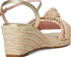 Kate Spade New York Leandra Raffia Espadrille Wedge Sandal Natural/Pale Gold Best