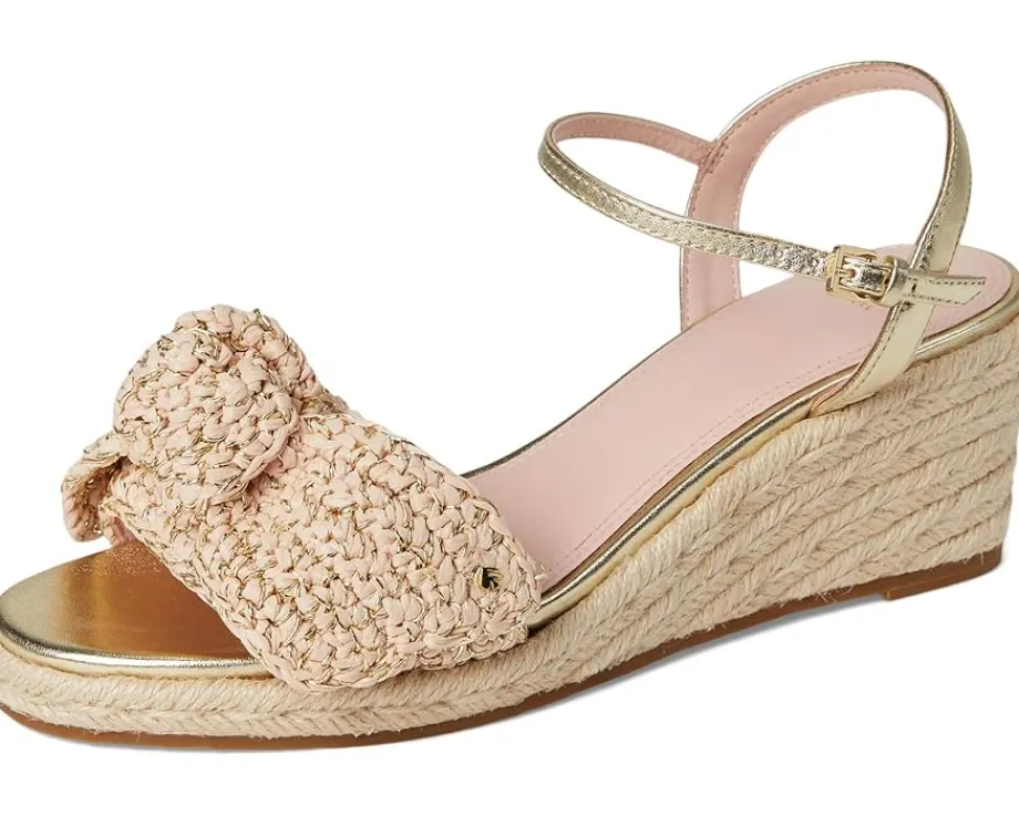 Kate Spade New York Leandra Raffia Espadrille Wedge Sandal Natural/Pale Gold Best