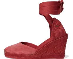 Women Soludos Leather Marseille Wedge