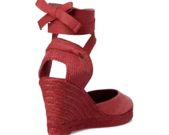 Women Soludos Leather Marseille Wedge
