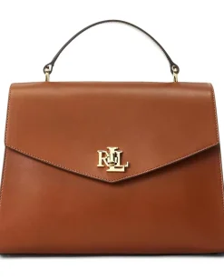 Women Lauren Ralph Lauren Leather Medium Farrah Satchel