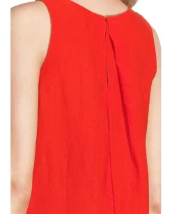 Madewell Leilani Dress - 100% Linen Bright Flame New