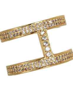 gorjana Lena Shimmer Double Bar Ring Gold Hot