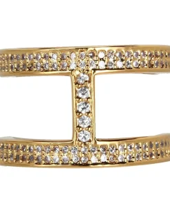 gorjana Lena Shimmer Double Bar Ring Gold Hot