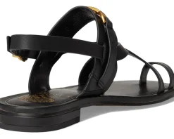 Women Vince Camuto Lenni Banded Buckle Flat Sandals