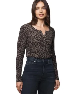 Splendid Leo Forever Henley Leopard Print Clearance