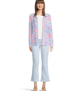 Lilly Pulitzer Leona Upf 50+ Zip-Up Multi Elephant Splash Outlet