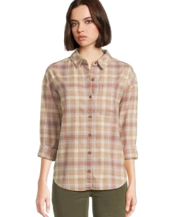 Royal Robbins Lieback Organic Cotton Flannel Long Sleeve Chalk Bodega Bay Pld Hot