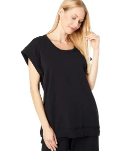 Mod-o-doc Lightweight French Terry Oversized Dolman Top Black Best