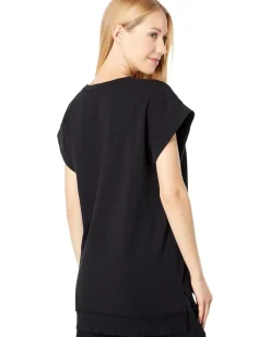 Mod-o-doc Lightweight French Terry Oversized Dolman Top Black Best