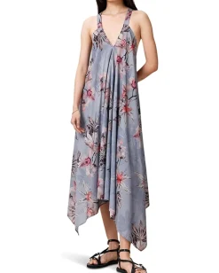 AllSaints Lil Dress Adena Dusty Blue Discount