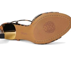 Vince Camuto Lilah Ankle Strap High Heel Sandal Black/Natural Hot