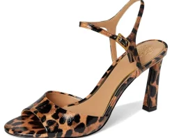 Vince Camuto Lilah Ankle Strap High Heel Sandal Black/Natural Hot