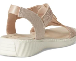 LifeStride Lilly Bright Strappies Barely Beige Stretch Fabric Sale