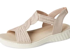 LifeStride Lilly Bright Strappies Barely Beige Stretch Fabric Sale