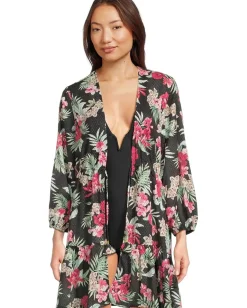 Tommy Bahama Lily Cat Open Front Tunic Black Hot