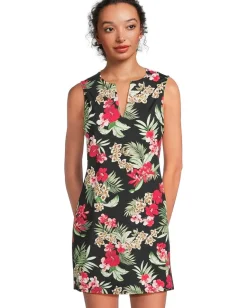 Tommy Bahama Lily Cat Split Neck Romper Black Online