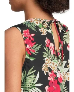 Tommy Bahama Lily Cat Split Neck Romper Black Online