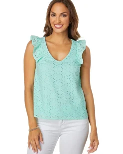 Women Lilly Pulitzer Lina Eyelet Top