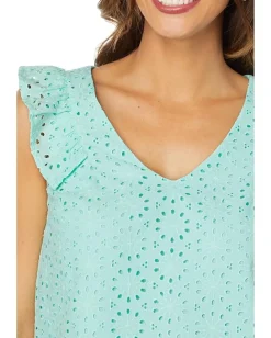 Women Lilly Pulitzer Lina Eyelet Top