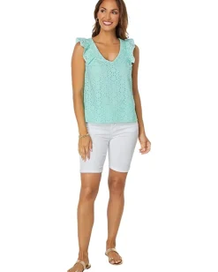 Women Lilly Pulitzer Lina Eyelet Top